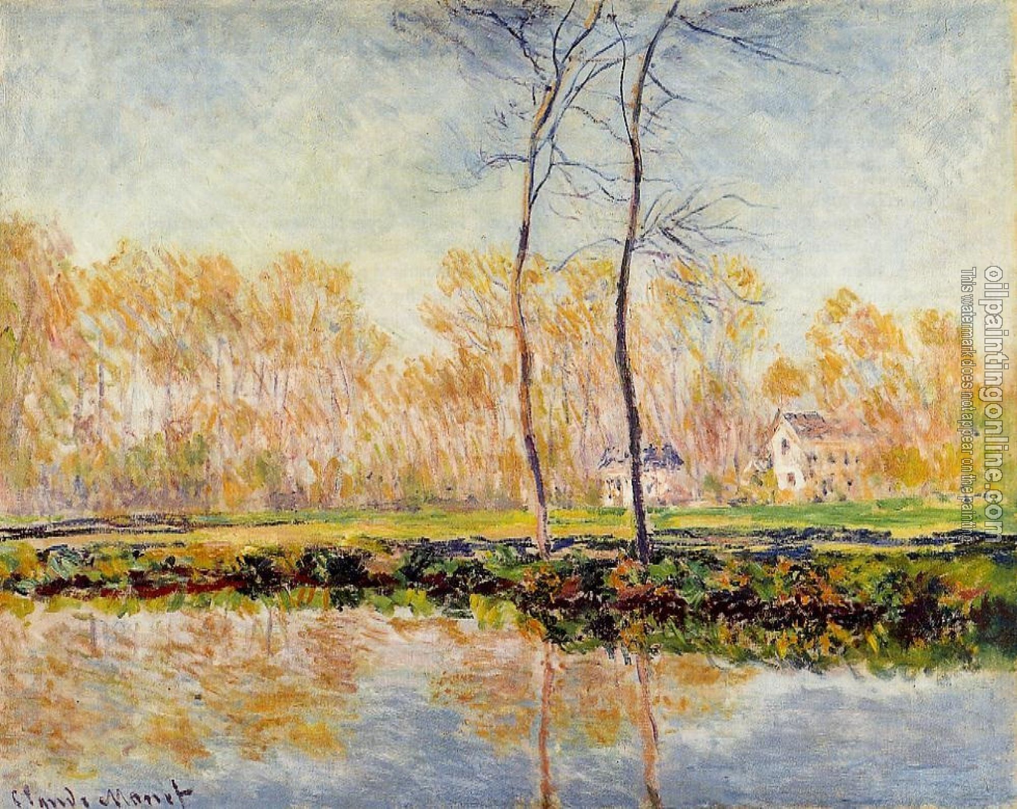 Monet, Claude Oscar - The Banks of the River Epte at Giverny